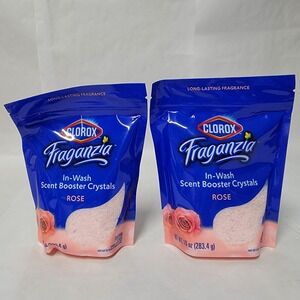 Clorox Fraganzia Wash Scent Booster Crystals Rose Long Lasting Fragrance 2 Pack